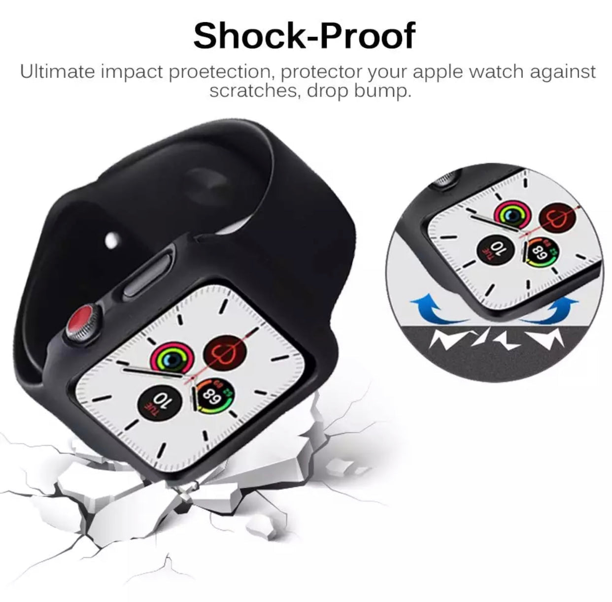 Premium Multi-Colour 2 in 1 Tempered Glass Shockproof Apple Watch Case- for selected Apple Watch in 44mm - Super Savings Technologies Co.,LTD Premium Multi-Colour 2 in 1 Tempered Glass Shockproof Apple Watch Case- for selected Apple Watch in 44mm - Super Savings Technologies Co.,LTD